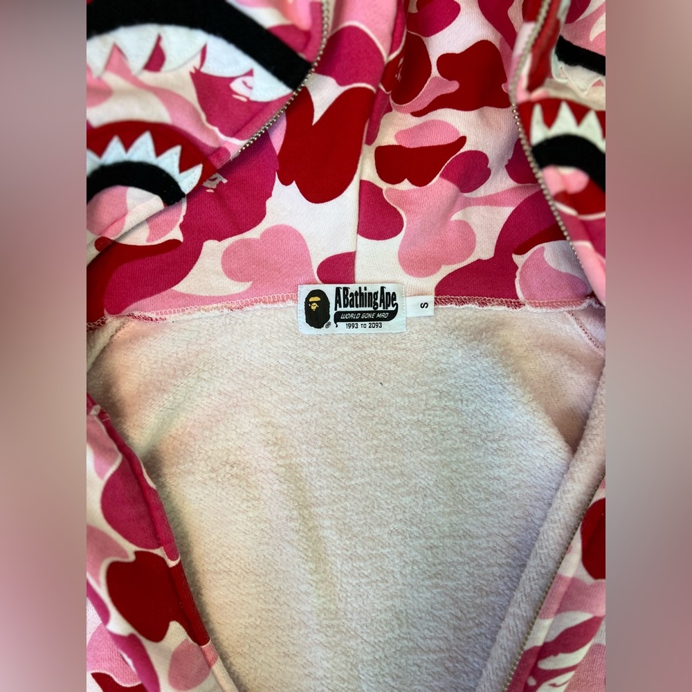 Bape Pink Camo Zip Up Hoodie - Picture 8 of 8